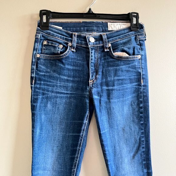 Rag & Bone W1502K520 Kensington Skinny Jeans Womens Size 27 Medium Wash Denim - Picture 3 of 8